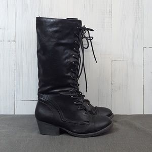Black Lace Up Boots